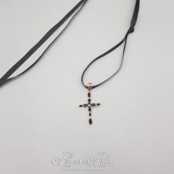 Pendentif Croix - Noir