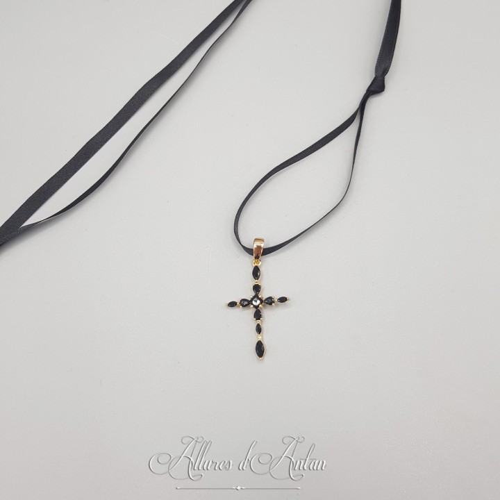 Collier 5 Camées - Bleu
