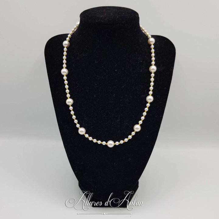 Collier  Agate Noire / Or