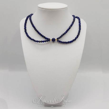 Collier 2 rangs de perles - Lapis