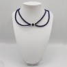 Collier 2 rangs de perles - Lapis
