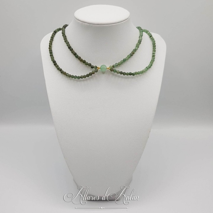 Collier 2 rangs de perles - Corail