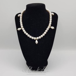 Collier  Agate Noire / Or