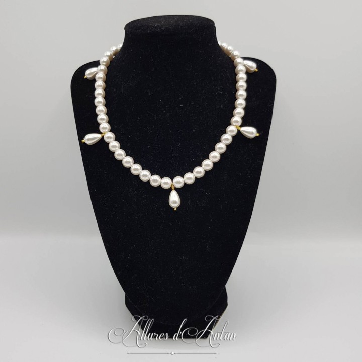 Collier  Agate Noire / Or