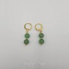 Boucles d'oreilles Aventurine - Doré