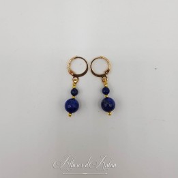 Boucles d'oreilles Lapis Lazuli - Doré
