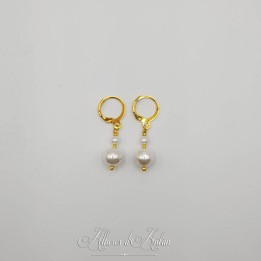 Boucles d'oreilles Lapis Lazuli - Doré