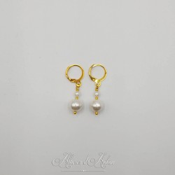 Boucles d'oreilles Perle - Doré