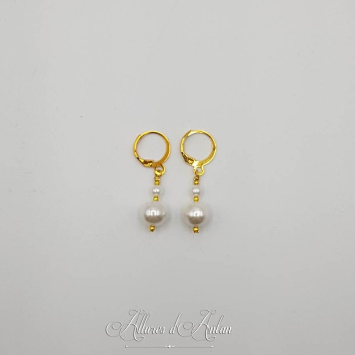 Boucles d'oreilles Lapis Lazuli - Doré