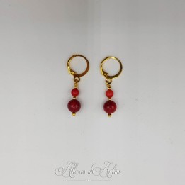Boucles d'oreilles Lapis Lazuli - Doré