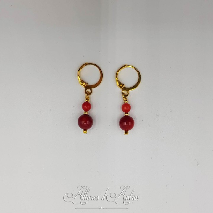 Boucles d'oreilles Lapis Lazuli - Doré