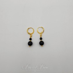 Boucles d'oreilles Agate - Doré