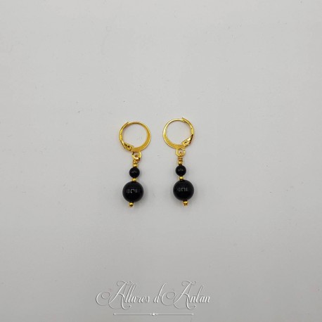 Boucles d'oreilles Lapis Lazuli - Doré