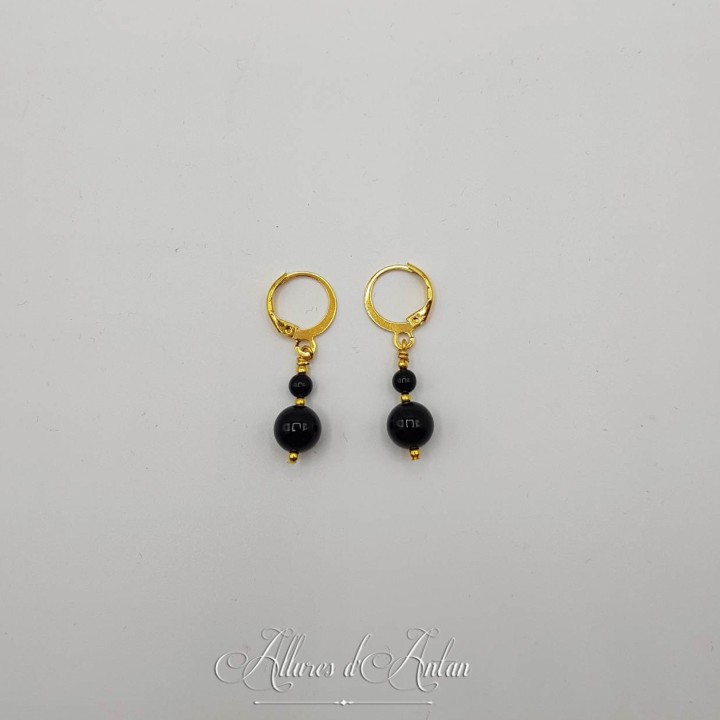 Boucles d'oreilles Lapis Lazuli - Doré
