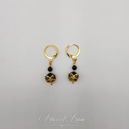 Boucles d'oreilles Lapis Lazuli - Doré