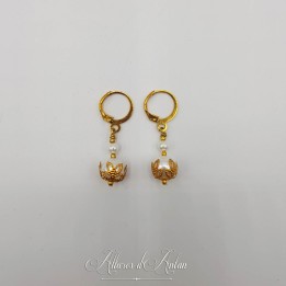 Boucles d'oreilles Perle - Doré