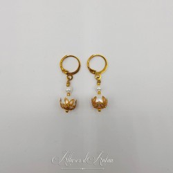 Boucles d'oreilles Perle - Doré
