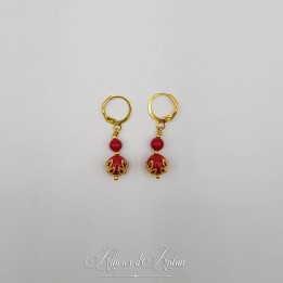 Boucles d'oreilles Lapis Lazuli - Doré
