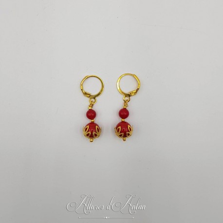 Boucles d'oreilles Lapis Lazuli - Doré