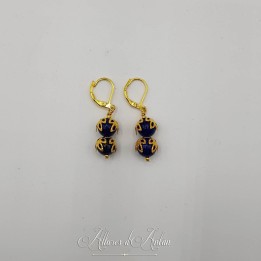 Collier 5 Camées - Bleu