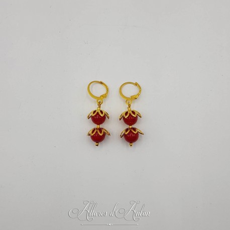 Boucles d'oreilles CORAIL - Doré