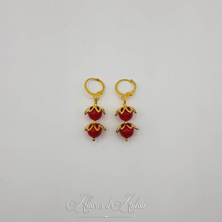 Boucles d'oreilles CORAIL - Doré