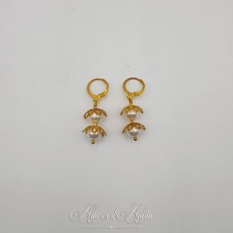 Boucles d'oreilles Perle - Doré