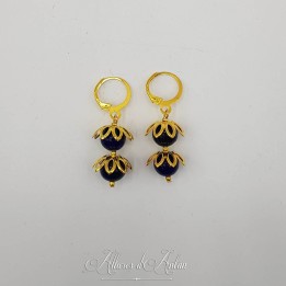 Boucles d'oreilles Lapis Lazuli - Doré