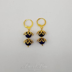 Boucles d'oreilles Lapis Lazuli - Doré