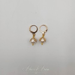 Boucles d'oreilles Perle - Doré
