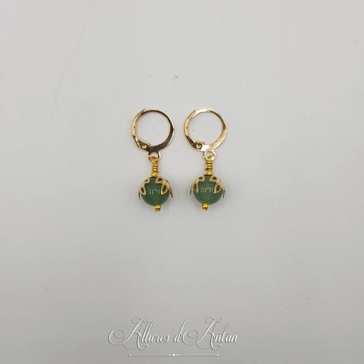 Boucles d'oreilles Lapis Lazuli - Doré
