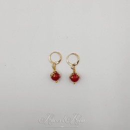 Boucles d'oreilles Corail - Doré