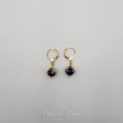 Boucles d'oreilles Lapis Lazuli - Doré