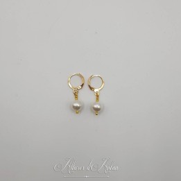 Boucles d'oreilles Perle - Doré