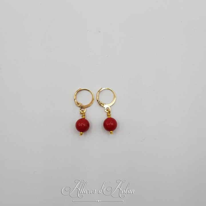 Boucles d'oreilles Lapis Lazuli - Doré