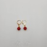 Boucles d'oreilles Corail - Doré
