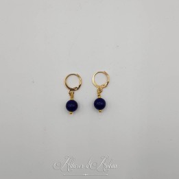 Boucles d'oreilles Lapis Lazuli - Doré