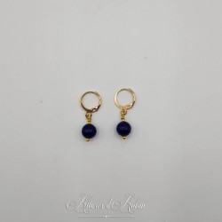 Boucles d'oreilles Lapis Lazuli - Doré