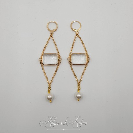 Boucles d'oreilles Noeud - Citrine