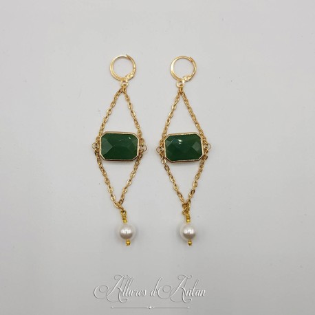 Boucles d'oreilles Noeud - Citrine