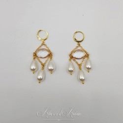 Boucles d'oreilles Noeud - Citrine
