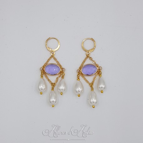 Boucles d'oreilles Noeud - Citrine