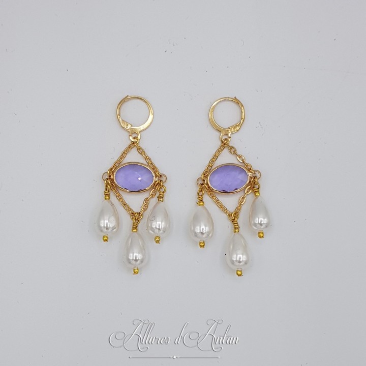 Boucles d'oreilles Noeud - Citrine