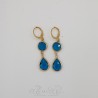 Boucles d'oreilles Strass - Bleu