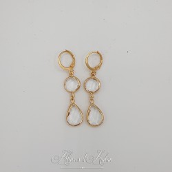 Boucles d'oreilles Noeud - Citrine