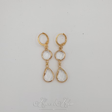 Boucles d'oreilles Noeud - Citrine