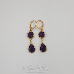 Boucles d'oreilles Noeud - Citrine
