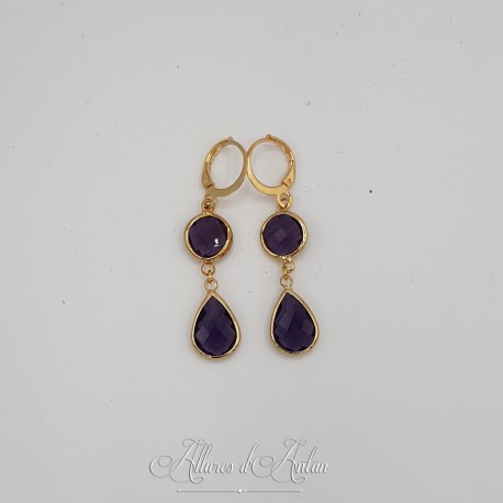 Boucles d'oreilles Noeud - Citrine
