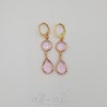 Boucles d'oreilles Strass - Rose