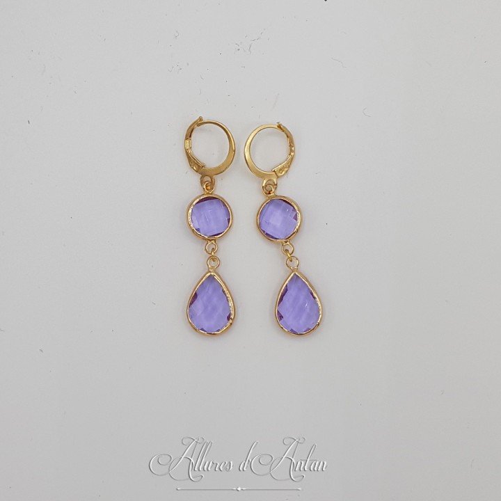 Boucles d'oreilles Noeud - Citrine